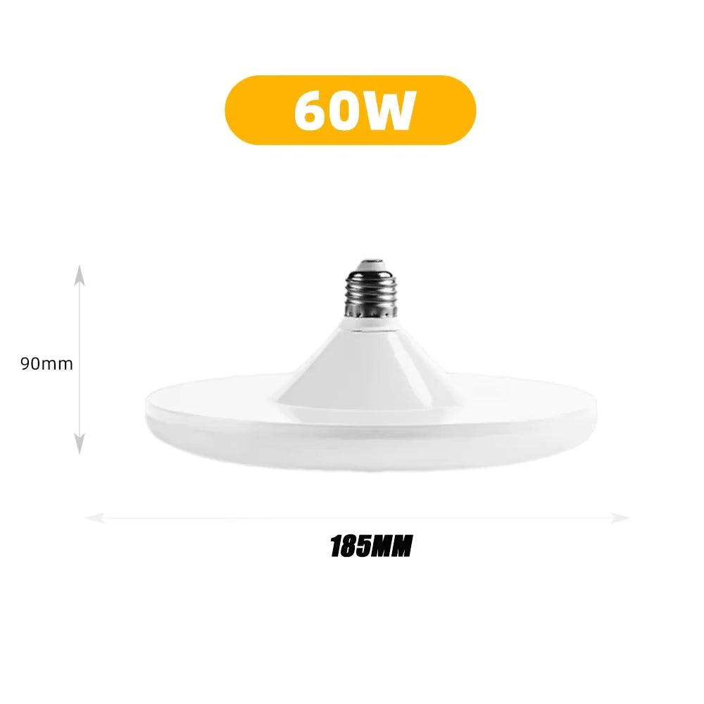1PC 220V LED Bulb E27 Base Household Energy Saving Lamp 20W 30W 40W 60W 100W Indoor Lighting Flying Saucer Light Ampoule E27
