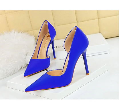 626-1 Fashionable Simple Slim Fit Ultra High Heel Shallow Pocket Single Shoe Women High Heel Korean Style