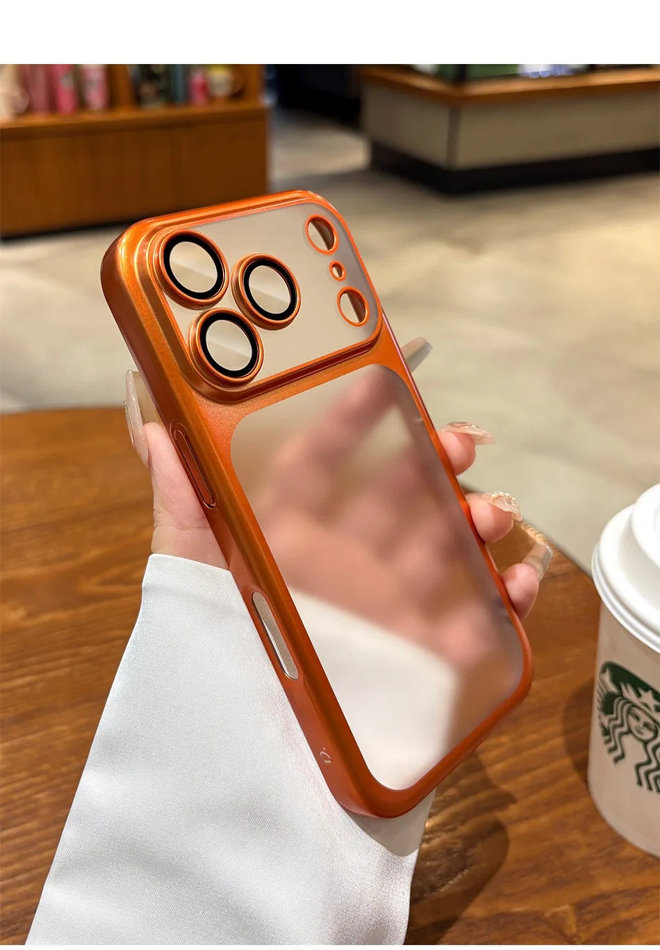 Luxury Matte Hard PC Ultra Slim Case for iPhone 17 Pro Max 16 15 14 13 Plating Camera Film Protector Frosted Shockproof Cover