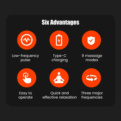 Electric 9 Modes Digital Therapy Muscle Stimulator Physiotherapy Microcurrent Tens electrostimulator EMS Pulse Body Massager