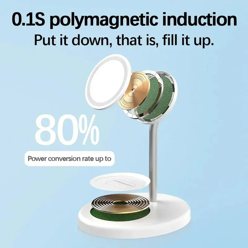 2-in-1 Wireless Fast Charger for iPhone 15/14/13/12 Pro Max & AirPods Pro – Upgraded Foldable Charging Dock