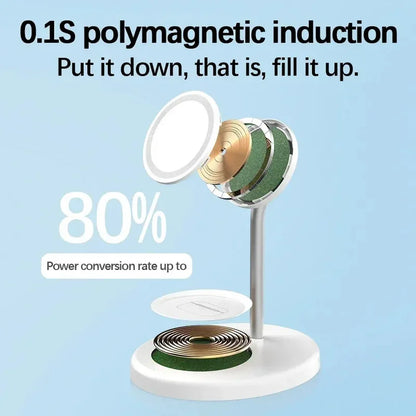 2-in-1 Wireless Fast Charger for iPhone 15/14/13/12 Pro Max & AirPods Pro – Upgraded Foldable Charging Dock