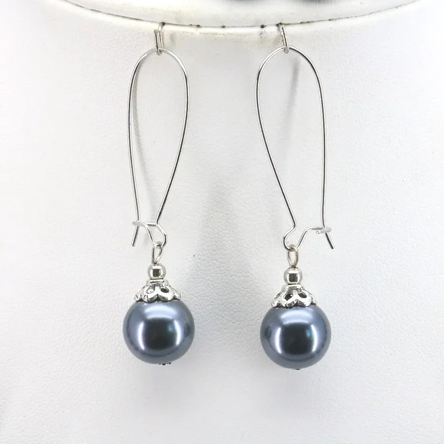 Jewelry for Women 12mm Black Imitation Pearls Necklace Bracelet Earring Set Girl Christmas Wedding Gift Design Manufacturing