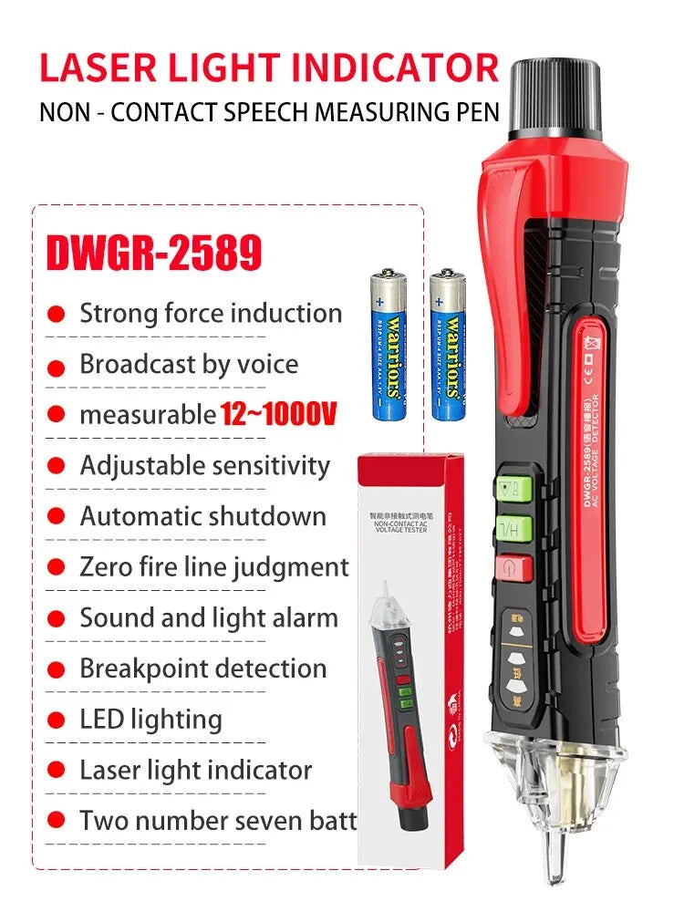 Electric Pen High-Precision Induced Electric Tester Pen Electroprobe Screwdriver Probe Light Voltage Tester Detector Test Pen