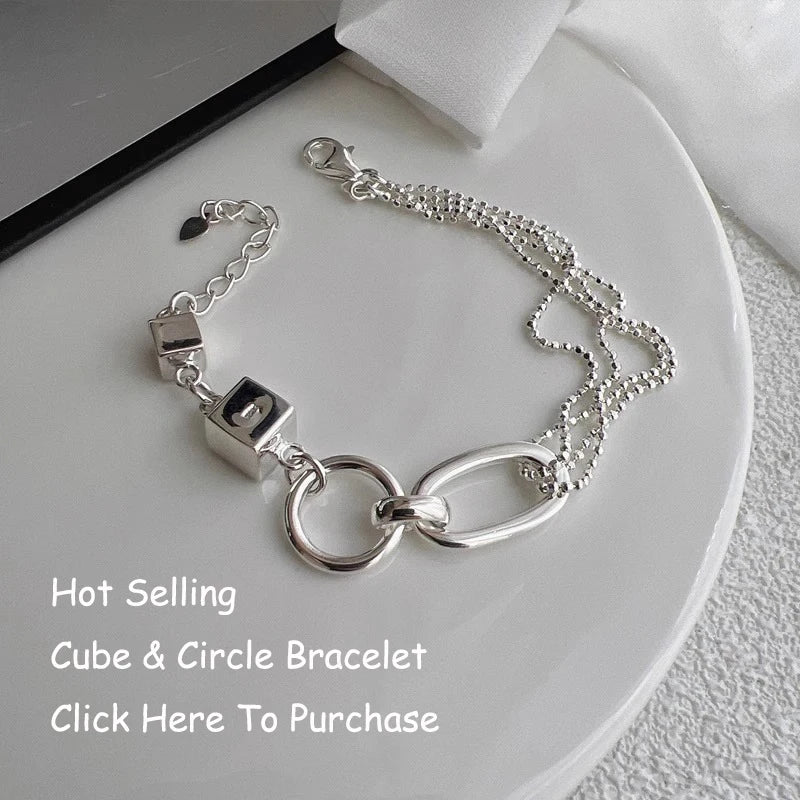 925 Sterling Silver Bracelet Beads Adjustable Geometric Elegant Punk For Woman Girl Fashion Jewelry Gift Dropship Wholesale