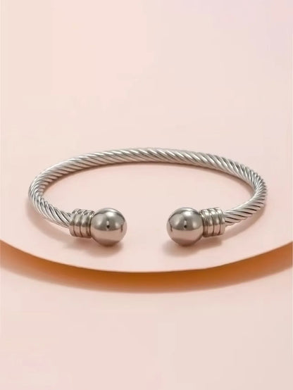 1 fashion bracelet with round balls at both ends, delicate women's bracelet, couple accessory