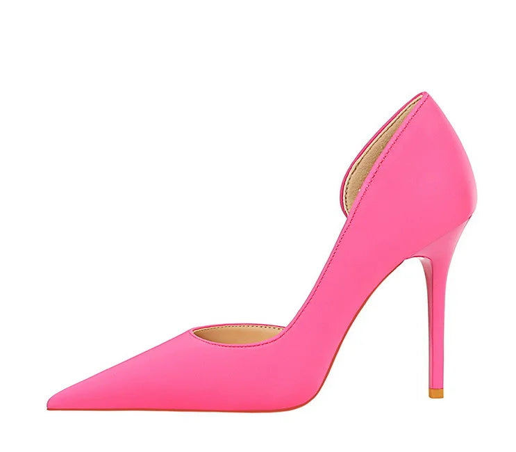 626-1 Fashionable Simple Slim Fit Ultra High Heel Shallow Pocket Single Shoe Women High Heel Korean Style