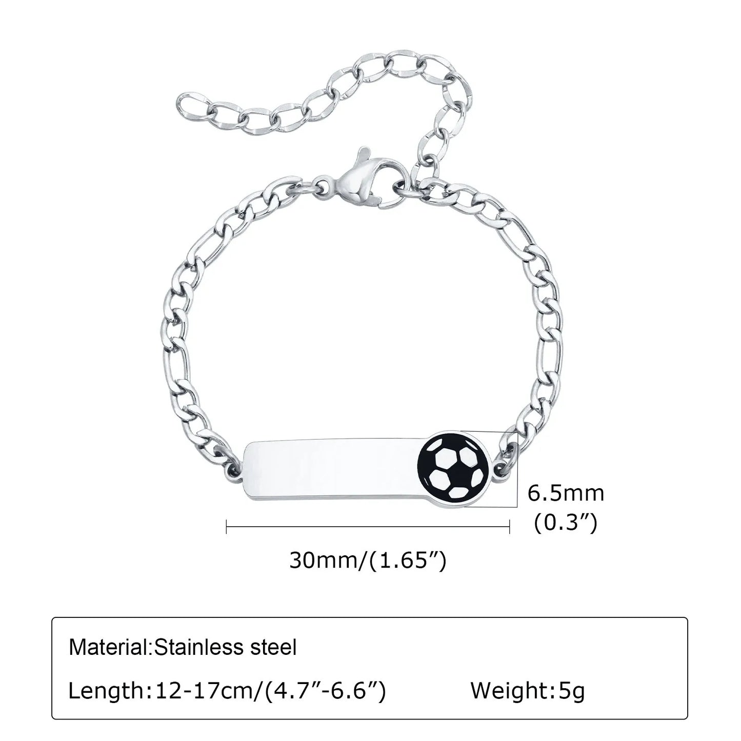 Vnox Personalized Baby Names Bracelets,Custom Baptism Gift, Anti Allergy Stainless Steel Chain Bracelets, Gifts to Newborns