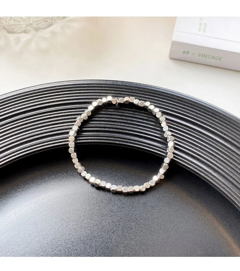 2025 New Broken Silver - Like Bracelet for Women, Light Luxury Retro & Minimalist Versatile for Besties & Daily Party