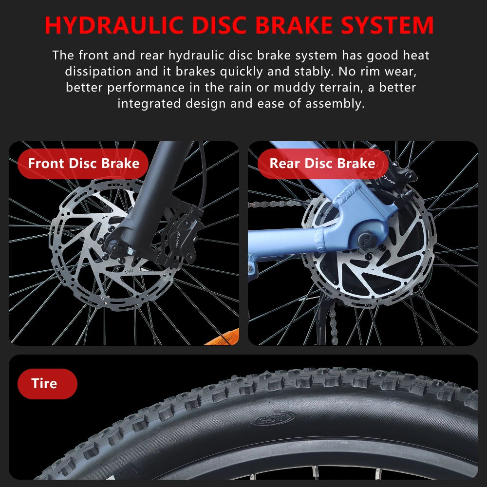 HX Q5 e bike Adults electric bike 48V 20AH 27.5 Inch  Electric bicycle City Electric bike E Bikes Mountain ebike