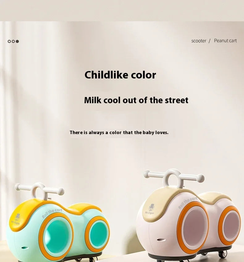 New Children's Riding Toy Peanut Bike Sliding Style 1-3 Year Old Baby Bike Non Pedal Yo Bike Children's Bike Sliding Bike Gift