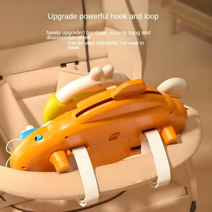 Baby Electric Steering Wheel Toy, Cartoon Bunny Design, Fun Driving Simulation, Perfect for Early Learning