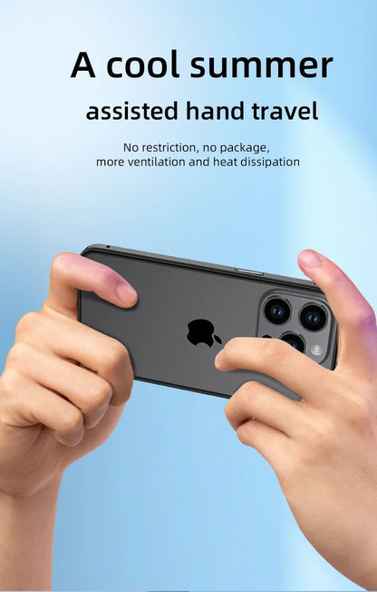 Hybrid Silicone Frame Aluminum Metal Phone Cases For iPhone 17 16 15 Pro Max 14 13 12 Better Heat Bumper