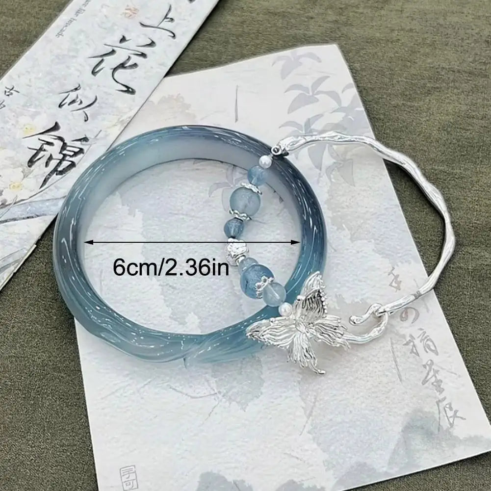 Chinese Ancient Hand Bracelet Butterfly Versatile Couple Bracelet Natural High-grade Exquisite Popular Fashion Jewelry Gifts