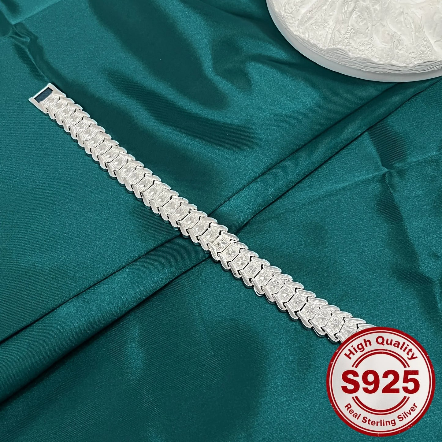 New Original 925 sterling silver pretty Wide Bracelet for Women fashion designer jewelry PARTY wedding accessories