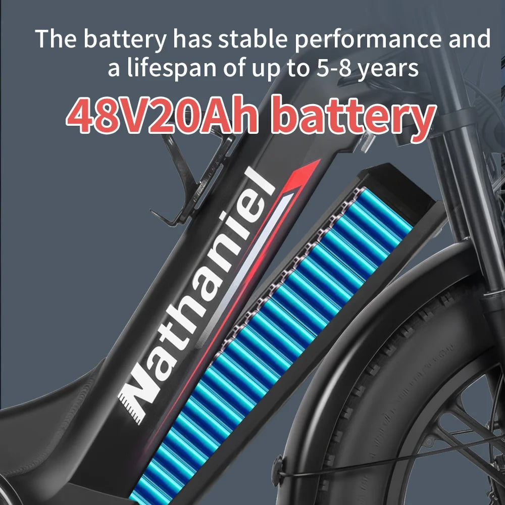 Nathaniel SYR08 2000W Dual Motor E-Bike,20*4.0 Fat Tire,20AH Detachable battery,Speed 50+,Daily commuting, Adult Electric Bike