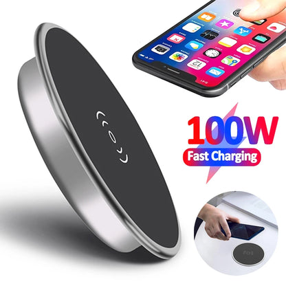 Built in Desktop Device Fast Wireless Charger 30W Quick Charger 3.0 Embedded Caricabatter Tipe C Chargeur Induction Charging