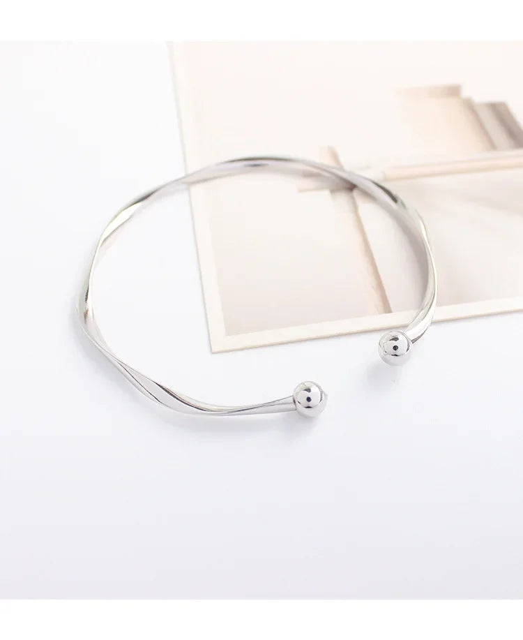 New Fashion Trend Unique Design Elegant Exquisite Twist Simple Bracelet Women Jewelry Wedding Party Premium Gift Wholesale