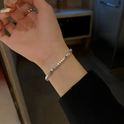 2025 New Broken Silver - Like Bracelet for Women, Light Luxury Retro & Minimalist Versatile for Besties & Daily Party