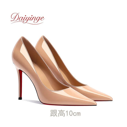 Shoes For Woman 2026 Trend Luxury Red Bottoms High Heels Pointed Toe Stiletto Pumps 12 cm Comfortable Party Dress Wedding Shoes