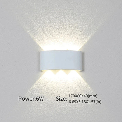LED Wall Lamp Outdoor Waterproof IP66 Interior Wall Light 2W 4W 6W 8W 10W minimalist creative bedroom bedside lamp