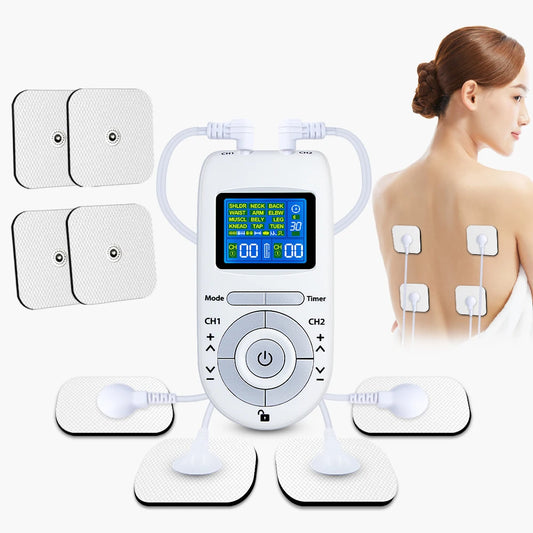 Electric Tens Relax Muscle Stimulator 12 Modes EMS Acupuncture Body Massage Digital Therapy Slimming Machine Electrostimulator