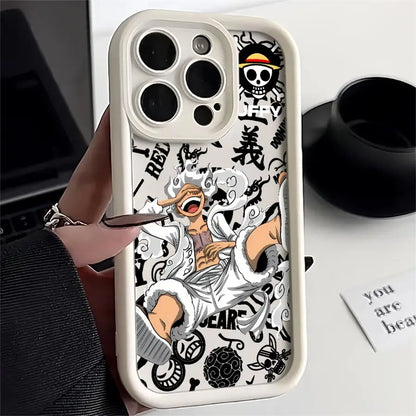 Case for iPhone 13 16 Pro Max 15 Plus 14 12 16e 11 13Pro 15Pro 14+ Soft Shell 16+ One Pieces Anime