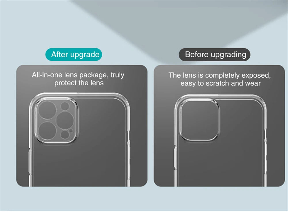 Clear Phone Case For iPhone 16 15 14 13 12 11 Pro Max Silicone Soft Cover For iPhone 13 Mini X XS Max XR 8 7 6 Plus Back Shell