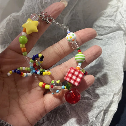 Colorful Beaded Bracelet for Women and Girls Y2K Fashion Cute Butterfly Bow Bead Sweet Star BraceletsKorean Jewelry Party Gift