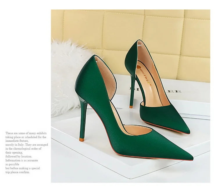 626-1 Fashionable Simple Slim Fit Ultra High Heel Shallow Pocket Single Shoe Women High Heel Korean Style