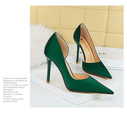 626-1 Fashionable Simple Slim Fit Ultra High Heel Shallow Pocket Single Shoe Women High Heel Korean Style