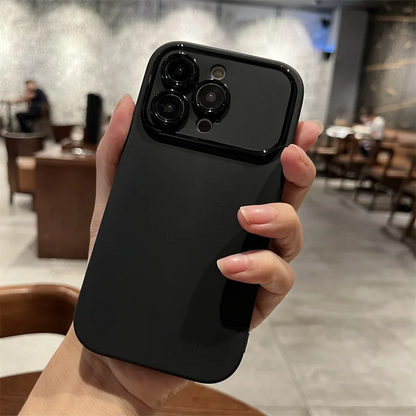 Luxury Matte Silicone Soft Case For iPhone 16 15 14 13 12 11 Pro Max Plus Drawing Line Solid Black White Ultra Thin Cover Shell