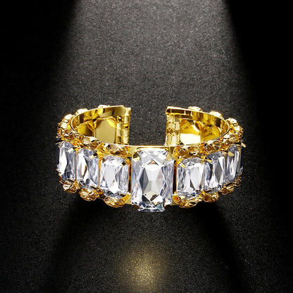 Bold Statement Bombastic Bracelet for Women Y2k Hand Fashion Rhinestone Bracelets Jewelry Bridal Crystal Bracelets Wedding Gifts