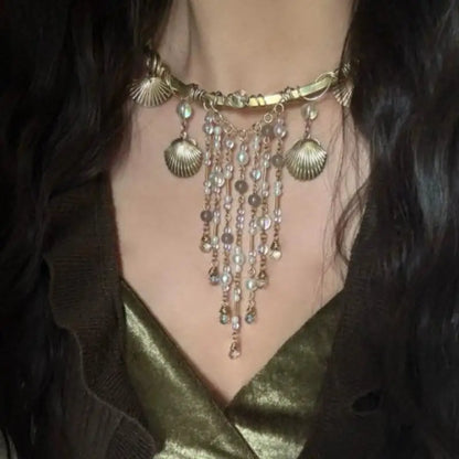 Glamorous Choker with Vintage Appeal; Red Crystal Moon Geometric Pendant Design; Women's Daily, Prom, Date Night Jewellery.