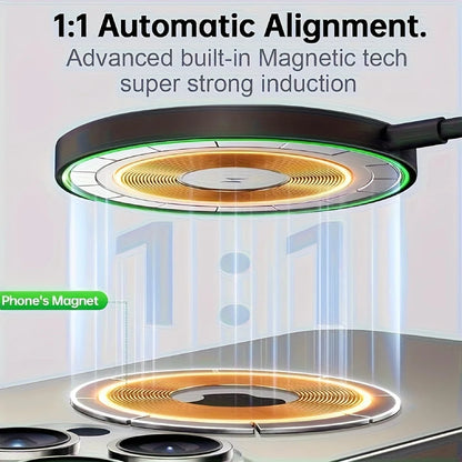 Original Wireless Charger 15W Fast Charging 2 in 1 USB-C + USB-A Port for cell phone