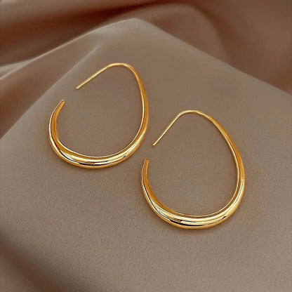 2PC Elegant Water Drop Earrings -18K Gold Plated Copper Jewelry,