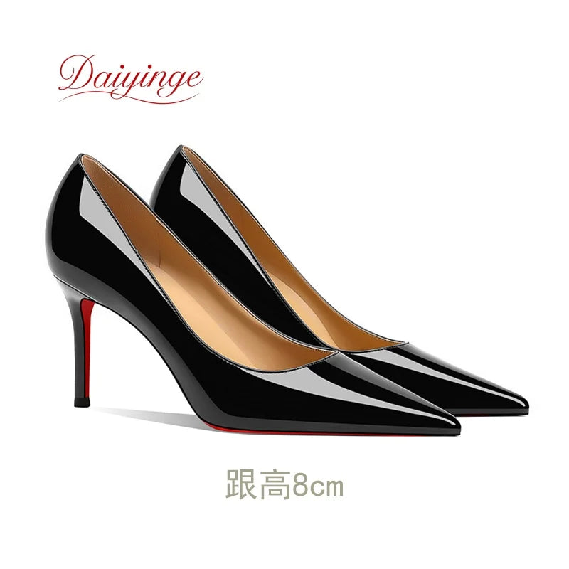 Shoes For Woman 2026 Trend Luxury Red Bottoms High Heels Pointed Toe Stiletto Pumps 12 cm Comfortable Party Dress Wedding Shoes