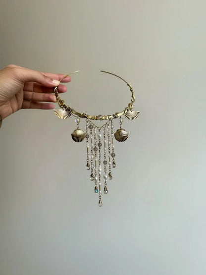 Glamorous Choker with Vintage Appeal; Red Crystal Moon Geometric Pendant Design; Women's Daily, Prom, Date Night Jewellery.