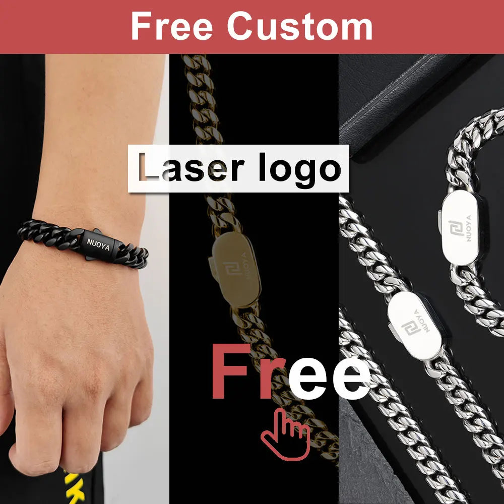 Hip Hop Stainless Steel 18K Plated Gold Anklet Cuban Link Chain For Women Gift Bling