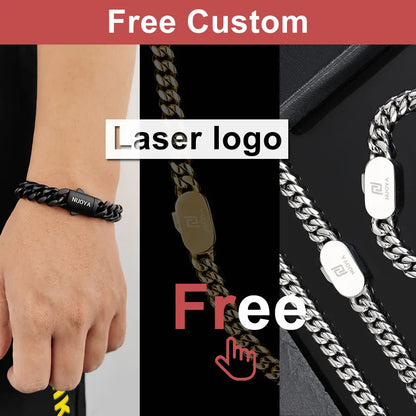 Hip Hop Stainless Steel 18K Plated Gold Anklet Cuban Link Chain For Women Gift Bling