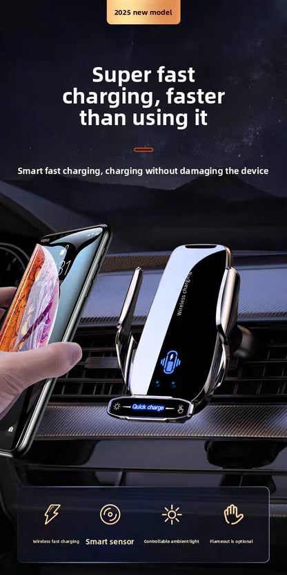 Wireless Charger For Car Mobile Cell Phone Holder Support For Mobile Car Mount Automotive Electric Induction Auto Clamping