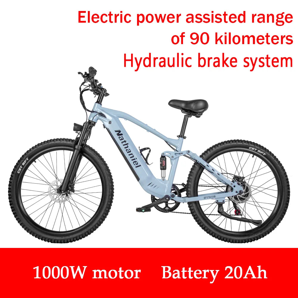Electric bicycle 1000W 48V 20AH, 27.5“ E-Bike Long Range for Mountain & Road Riding ,electric bike adults,Mountain bikes