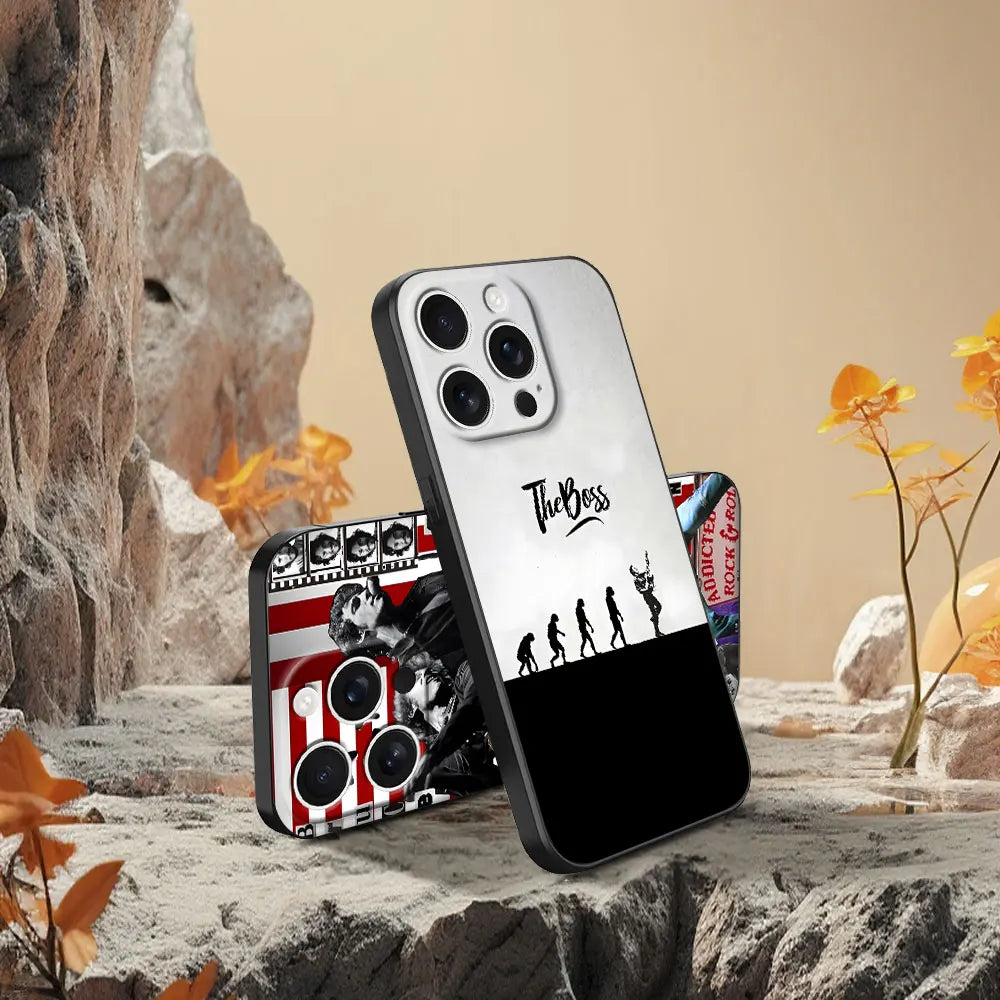 Singer B-Bruce S-Springsteen Case for iPhone 16 11 15 16e 14 12 Mini 13 Pro Max X XS XR 7 8 6 6s Plus 5 5s SE TPU Phone Cover