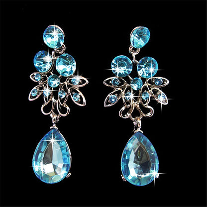 Women Wedding Jewelry Set Gold Color Zirconia Bridal Necklace Earring Pendant Set For Bride Bridesmaid Gift Wedding Accessories