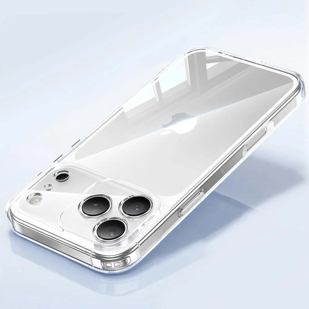 Luxury Transparent Phone Case For iPhone 17 Pro Max Air Soft TPU Silicone Back Cover Clear Case