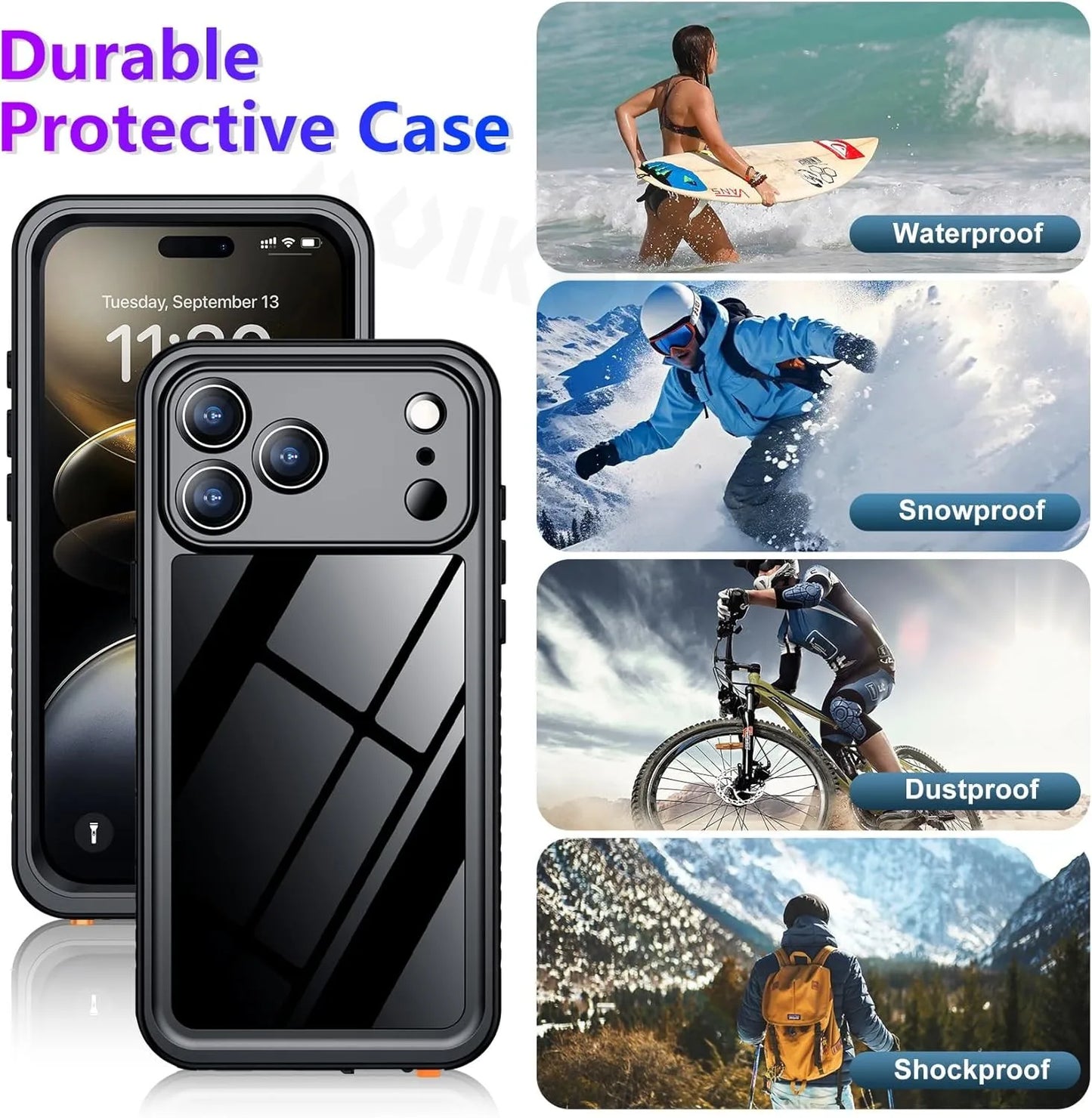 Case For iPhone 17 Pro Max 17 Air 16 Pro Max 15 14 Waterproof Drop Proof IP68 Full Body Protection Heavy Duty Protective Covers