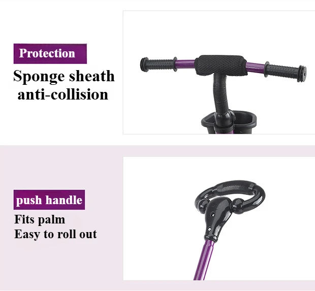 2 in 1 Toddler Tricycle for Kids Trike with Push Handle Adjustable Seat Storage Baskets Balance Bike Birthday Gift for Boy Girl