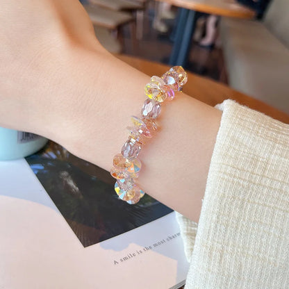 Charming Crystal Bracelet for Women with Adjustable Pull Design Colorful Bead Fashion Jewelry Stylish and Shiny Hand Accessories