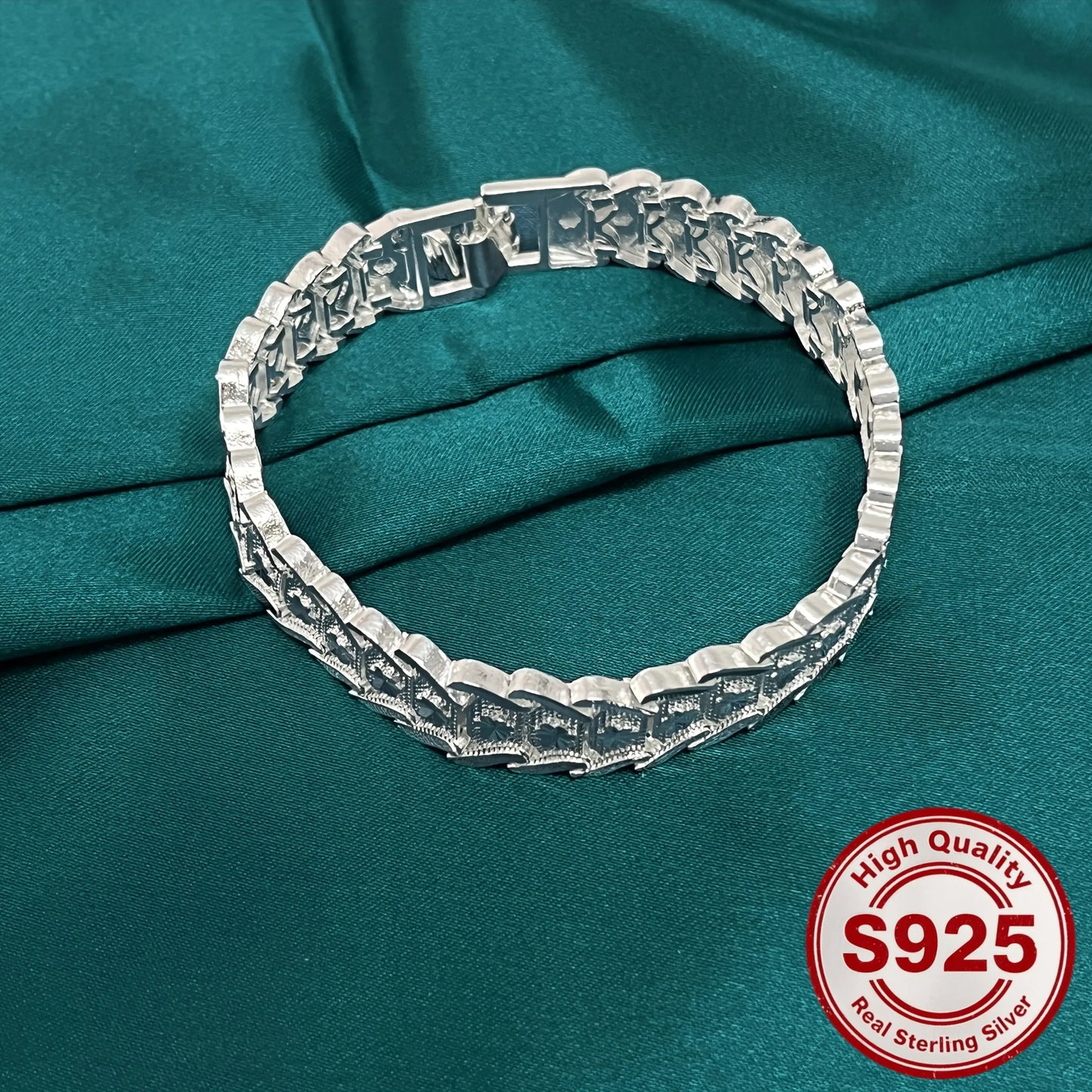 New Original 925 sterling silver pretty Wide Bracelet for Women fashion designer jewelry PARTY wedding accessories