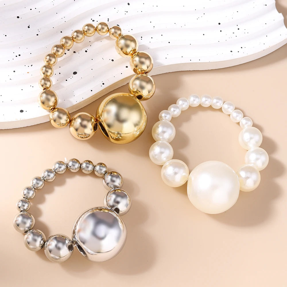 Exquisite Pearl Beaded Bracelet Handmade Bracelets Bangle Women Girls Brithday Party Fashion Jewelry Gifts